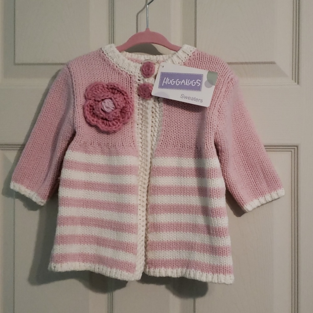NEW! Huggalugs Parfait Pink Ziggy Sweater